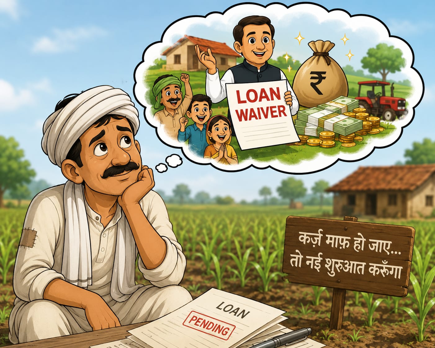 Whether Loan Waiver to farmers is one stop solution for eliminating Agrarian Distress in India?